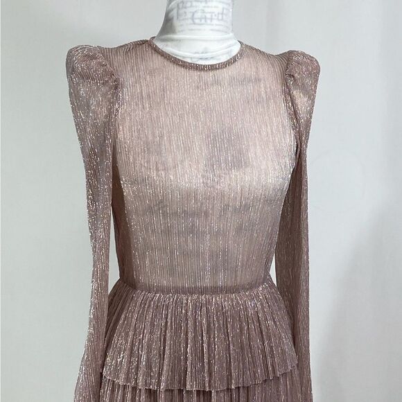 Sabina Musayev Monique Metallic Minidress size S - Picture 6 of 9